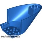   Lego Aircraft Fuselage Aft Section Curved Bottom 6 x 10, Bright blue