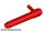 Lego Cylinder 1 x 5 1/2 with Bar Handle (Friction Cylinder), Red