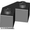 Lego Brick 2x2 w. angle 45 degrees, Black