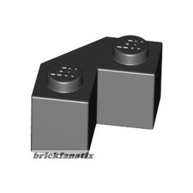 Lego Brick 2x2 w. angle 45 degrees, Black