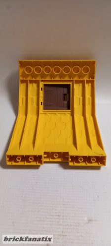 Lego Duplo Roof Sloped 8 x 8 x 6 with 3 x 3 Opening + Duplo Door / Window Pane 1 x 4 x 3 Wooden Gate with Handle