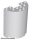 Lego Cylinder Half 3 x 6 x 6 with 1 x 2 Cutout, Light bluish gray