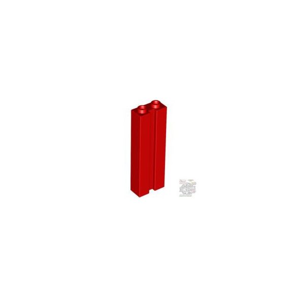 Lego BRICK 1X2X5 W. GROOVE, Bright red