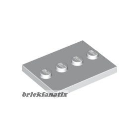 Lego Plate 3X4 With 4 Knobs, White