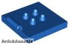 Lego Duplo Tile, Modified 4 x 4 with 4 Center Studs and Hinge, Blue