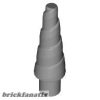 Lego Horn, Unicorn / Spiral, Flat Silver