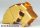 Lego Horse Battle Helmet, Stud on Top and 3 Neck Plates (Unicorn), Gold