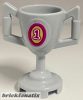 Lego Minifigure, Utensil Trophy Cup with Magenta Number 1 in Gold Oval Pattern (Sticker) - Set 41126