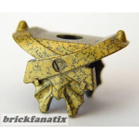   Lego Minifigure Armor Breastplate with Shoulder Bands, Fins and Debossed Atlantis Triangle, Spectre Black-gold