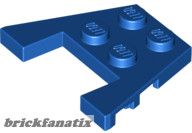 Lego PLATE 3X4 W/ANGLES, Blue