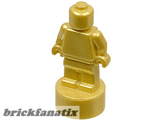 Lego figura Minifigure, Utensil Statuette / Trophy, Metallic gold