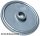 Lego Minifigure, Shield Circular Rimmed Face with Stud, Flat silver