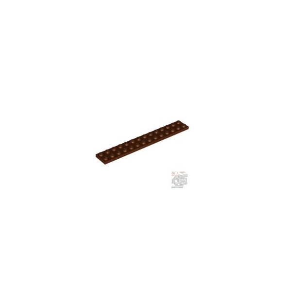 Lego Plate 2X14, Reddish brown