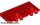 Lego Hinge Train Gate 2 x 4 Locking Dual 2 Fingers without Rear Reinforcements, Red