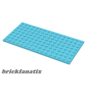 Lego Plate 8 x 16, Medium azure