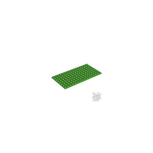 Lego Plate 8x16, Bright green
