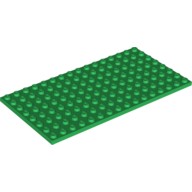 Lego Plate 8x16, Green