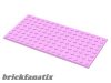 Lego Plate 8x16, Rose