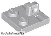 Lego Hinge Plate 2 x 2 Locking with 1 Finger on Top, Light gray