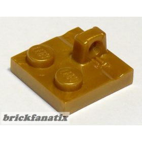   Lego Hinge Plate 2 x 2 Locking with 1 Finger on Top, Pearl gold