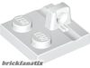 Lego Hinge Plate 2 x 2 Locking with 1 Finger on Top, White