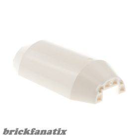 Lego Cylinder Half 3 x 6 x 10 with 1 x 2 Cutout, White