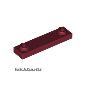 Lego PLATE 1X4 W. 2 KNOBS, Dark red