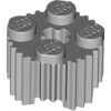 Lego Brick, Round 2 x 2 with Axle Hole and Grille / Fluted Profile, Light bluish gray