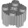 Lego Brick, Round 2 x 2 with Axle Hole and Grille / Fluted Profile, Light bluish gray