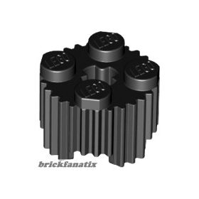 Lego Profile Brick Ø15.83 W. Cross, Black
