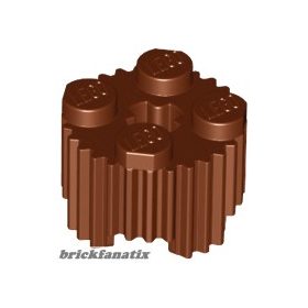Lego Profile Brick Ø15.83 W. Cross, Reddish brown