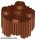 Lego Profile Brick Ø15.83 W. Cross, Reddish brown