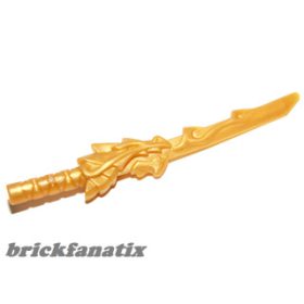 Lego Minifigure, Weapon Sword, Katana (Dragon Guard), Gold