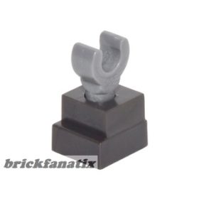   Lego Leg Skeleton with Pearl Dark Gray Square Foot, Flat Silver