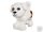 Lego Dog, Friends, Puppy, Standing with Bright Light Blue Eyes, Black Nose and Mouth and Reddish Brown Patch and Spots Pattern (Charlie / Jacky)