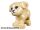 Lego Dog, Mini Doll Style, Puppy, Standing with Medium Azure Eyes with Outline, Black Nose and Mouth, White Blaze and Muzzle Pattern