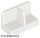 Lego WALL ELEMENT 1 x 2 x 1 with Rounded Corners and Center Divider, White