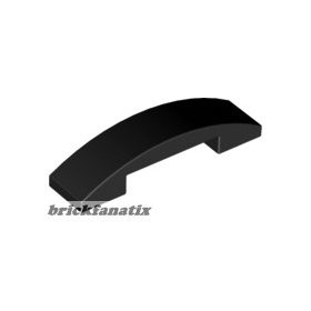 Lego Slope, Curved 4 x 1 x 2/3 Double, Black
