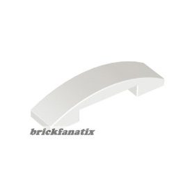 Lego PLATE W. BOW 1X4X2/3, White