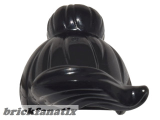 Lego figura Hair Female with Top Knot Bun and Forelock, Black