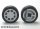Lego Wheel 11mm D. x 6mm with 8 Spokes with Black Tire 14mm D. x 6mm Solid Smooth (93593 / 50945), Light gray
