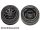 Lego Wheel 11mm D. x 6mm with 8 'Y' Spokes with Black Tire 14mm D. x 6mm Solid Smooth (93595 / 50945), Black