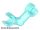 Lego Arm Skeleton, Bent with Clips (Horizontal Grip), Trans-light blue