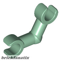 Lego Arm Skeleton, Bent with Clips (Horizontal Grip), Sand green