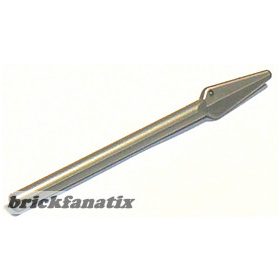   Lego Minifigure, Weapon Pike / Spear - Handle with Flat End, Flat silver