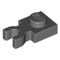 Lego PLATE 1X1 W. HOLDER, Dark grey