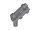 Lego Weapon Gun, Two Barrel Pistol, Dark grey
