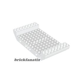   Lego Boat, Hull Large Middle 8 x 16 x 2 1/3 with 5 Holes, White