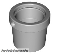 Lego Minifigure, Utensil Bucket 1 x 1 x 1 Tapered with Handle Holders, Light gray