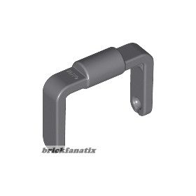   Lego Minifigure, Utensil Bucket 1 x 1 x 1 Handle / Scooter Stand, Dark bluish gray